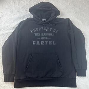The Barbell Cartel Hoodie Men's Large Long Sleeve Pullover Strength Gym Workout